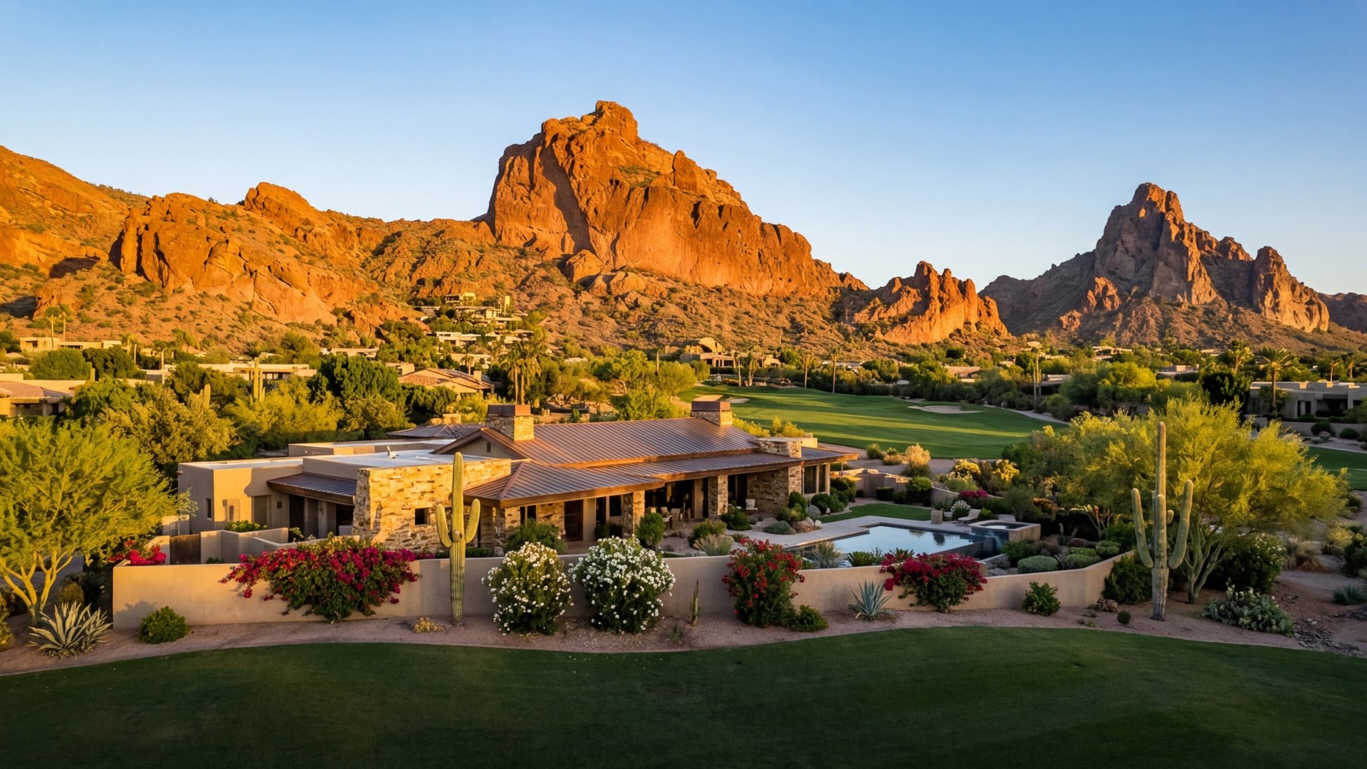 Paradise Valley luxury real estate — Camelback Mountain estates, desert landscapes, and exclusive residential communities